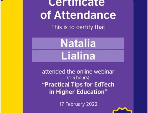 Сертифікат British Council_Lialina