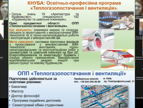 ПРОФОРІЄНТАЦІЙНА ЗУСТРІЧ ІЗ ВИПУСКНИКАМИ ВІННИЦЬКОГО ФАХОВОГО КОЛЕДЖУ БУДІВНИЦТВА, АРХІТЕКТУРИ ТА ДИЗАЙНУ