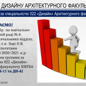 Найкращі групи за спеціальністю 022 “Дизайн” Архітектурного факультету КНУБА (2021)